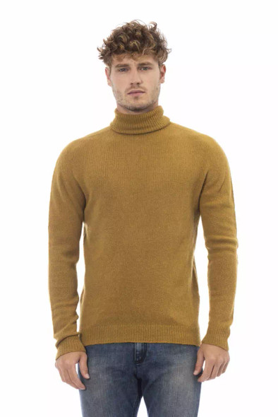 Brown Alpaca Men Sweater Brown Alpaca Men Sweater