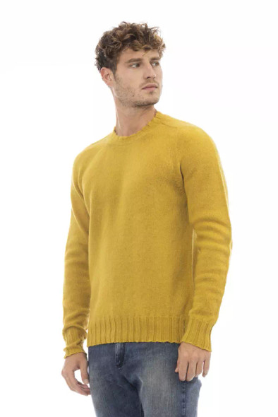 Yellow Wool Men Sweater Yellow Wool Men Sweater