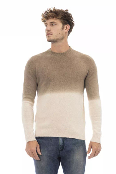 Beige Alpaca Men Sweater Beige Alpaca Men Sweater