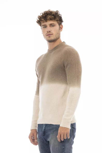 Beige Alpaca Men Sweater Beige Alpaca Men Sweater