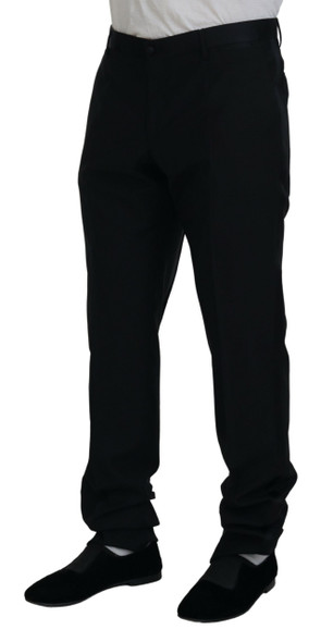 Dolce & Gabbana Black Dress Wool Silk Trouser Pants Dolce & Gabbana Black Dress Wool Silk Trouser Pants