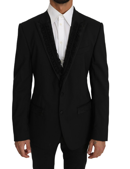 Black Wool MARTINI Torrero Blazer Jacket Black Wool MARTINI Torrero Blazer Jacket