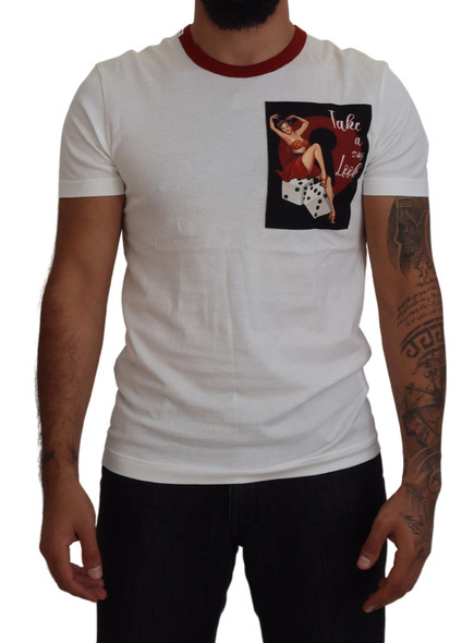 Cotton White Logo Print Crewneck T-shirt Cotton White Logo Print Crewneck T-shirt