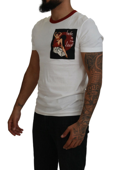 Cotton White Logo Print Crewneck T-shirt Cotton White Logo Print Crewneck T-shirt