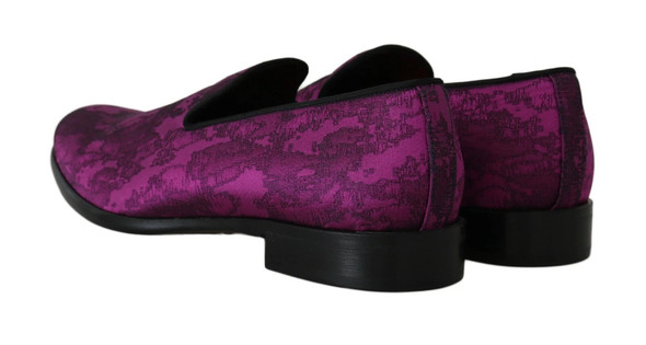 Purple Jacquard Loafers Dress Formal Shoes Purple Jacquard Loafers Dress Formal Shoes