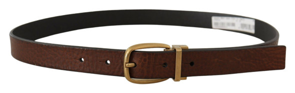 Brown Leather Classic Vintage Metal Buckle Belt Brown Leather Classic Vintage Metal Buckle Belt