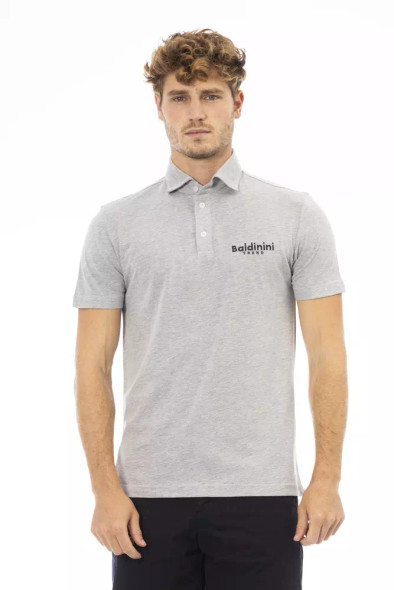 Gray Cotton Men Polo Gray Cotton Men Polo