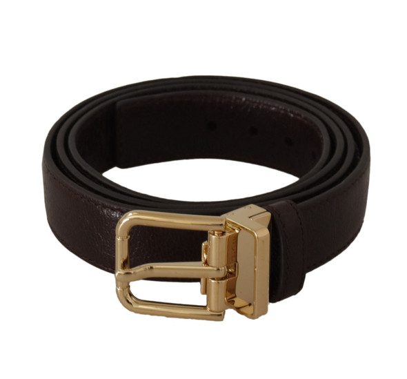 Brown Leather Gold Metal Buckle Belt BEL8658 Brown Leather Gold Metal Buckle Belt BEL8658