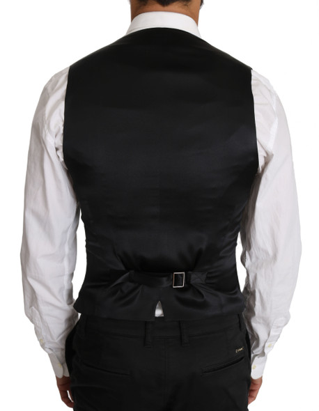 Gray Wool Double Breasted Waistcoat Vest Gray Wool Double Breasted Waistcoat Vest