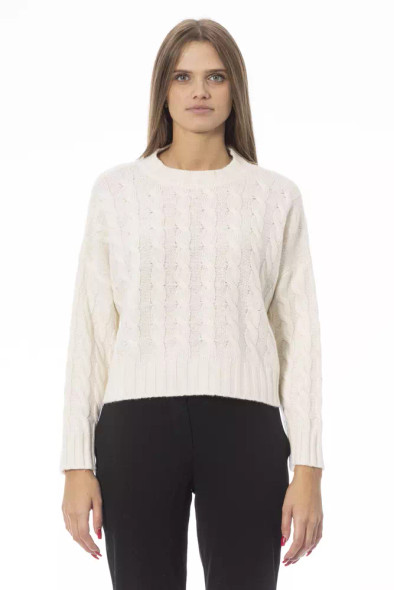 Baldinini Trend Beige Wool Women Sweater Baldinini Trend Beige Wool Women Sweater