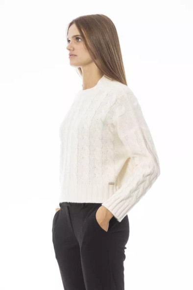 Baldinini Trend Beige Wool Women Sweater Baldinini Trend Beige Wool Women Sweater