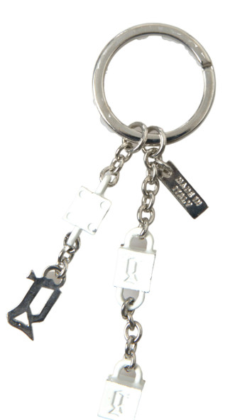 Silver Tone Metal DG Logo Engraved Keyring Keychain Silver Tone Metal DG Logo Engraved Keyring Keychain