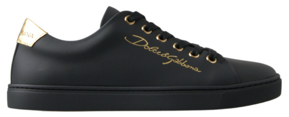 Black Gold Leather Classic Sneakers Shoes Black Gold Leather Classic Sneakers Shoes