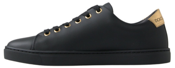 Black Gold Leather Classic Sneakers Shoes Black Gold Leather Classic Sneakers Shoes