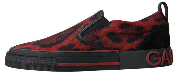 Dolce & Gabbana Red Black Leopard Loafers Sneakers Shoes Dolce & Gabbana Red Black Leopard Loafers Sneakers Shoes