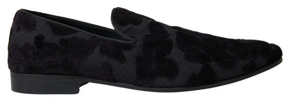 Black Brocade Loafers Formal Shoes Black Brocade Loafers Formal Shoes