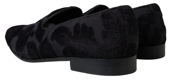 Black Brocade Loafers Formal Shoes Black Brocade Loafers Formal Shoes
