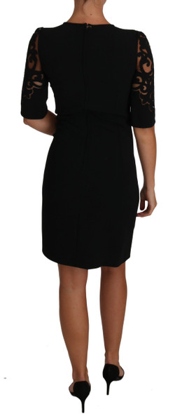 Black Floral Cut Out Pattern Coctail Dress Black Floral Cut Out Pattern Coctail Dress