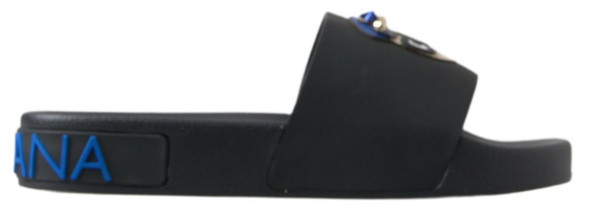Dolce & Gabbana Black Slides Sandals Beach Saint Barth Shoes Dolce & Gabbana Black Slides Sandals Beach Saint Barth Shoes