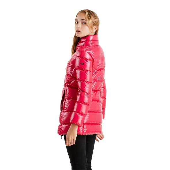 Fuchsia Shimmer Long Down Jacket Fuchsia Shimmer Long Down Jacket