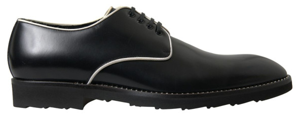 Dolce & Gabbana Black White Leather Formal Shoes Dolce & Gabbana Black White Leather Formal Shoes