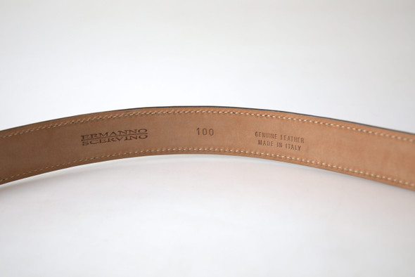Ermanno Scervino Black Leather Metal Buckle Cintura Belt Ermanno Scervino Black Leather Metal Buckle Cintura Belt