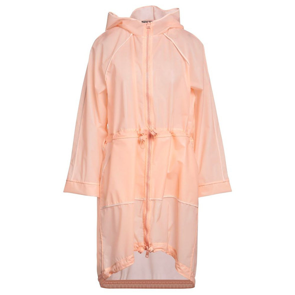 Elisabetta Franchi Powder Pink Long Waterproof Jacket Elisabetta Franchi Powder Pink Long Waterproof Jacket