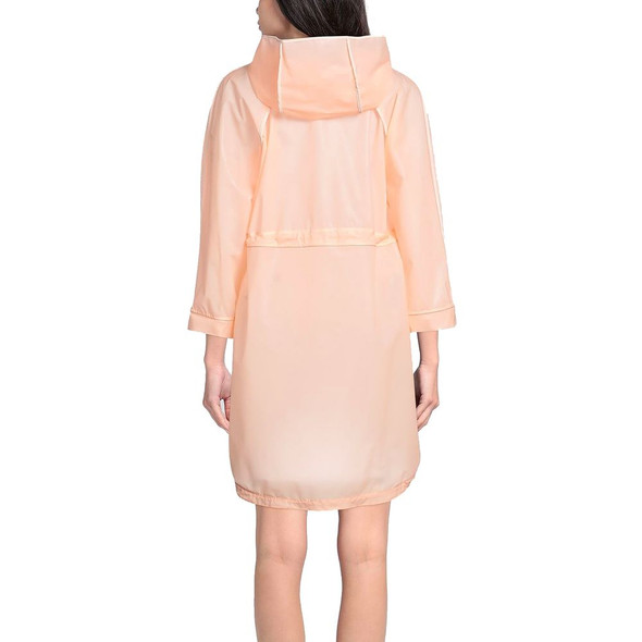 Elisabetta Franchi Powder Pink Long Waterproof Jacket Elisabetta Franchi Powder Pink Long Waterproof Jacket