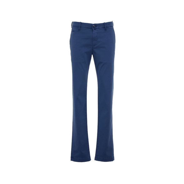 Elegant Slim Fit Chino Trousers in Blue Elegant Slim Fit Chino Trousers in Blue