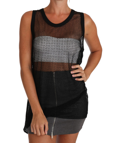 Dolce & Gabbana Black Mesh Transparent Blouse T-shirt Dolce & Gabbana Black Mesh Transparent Blouse T-shirt