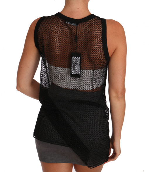 Dolce & Gabbana Black Mesh Transparent Blouse T-shirt Dolce & Gabbana Black Mesh Transparent Blouse T-shirt