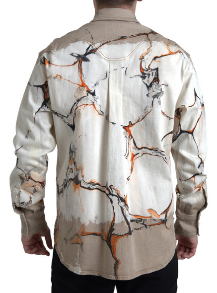 Multicolor Cotton Collared Denim Shirt Multicolor Cotton Collared Denim Shirt