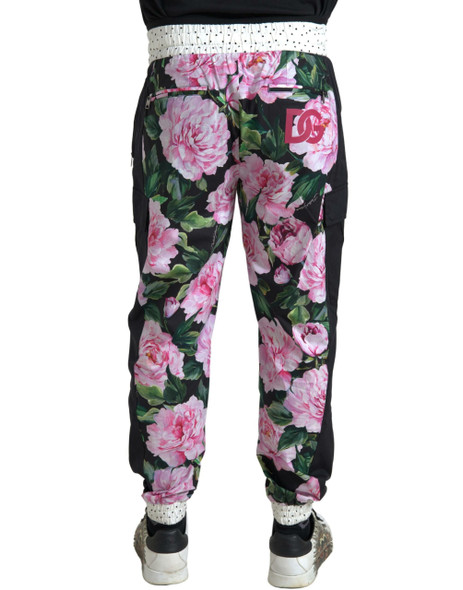 Dolce & Gabbana Multicolor Peony Joggers Cotton Men Pants Dolce & Gabbana Multicolor Peony Joggers Cotton Men Pants