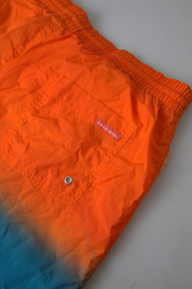 Orange Blue Gradient Beachwear Swimwear Shorts Orange Blue Gradient Beachwear Swimwear Shorts