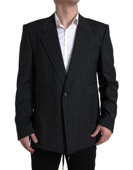 Dolce & Gabbana Black Stripe Single Breasted SICILIA Blazer Dolce & Gabbana Black Stripe Single Breasted SICILIA Blazer
