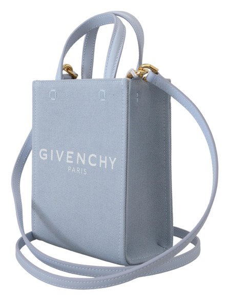 Blue Coated Canvas Vertical Cloud Mini Shoulder Bag Blue Coated Canvas Vertical Cloud Mini Shoulder Bag