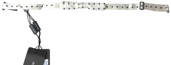 White Silk Polka Dot Adjustable Neck Men Bow Tie White Silk Polka Dot Adjustable Neck Men Bow Tie