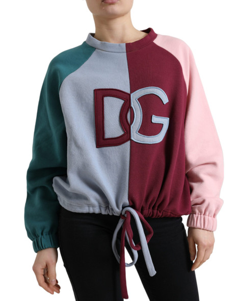 Multicolor Cotton Crew Neck Pullover Sweater Multicolor Cotton Crew Neck Pullover Sweater