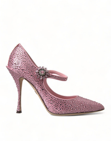 Dolce & Gabbana Pink Strass Crystal Heels Pumps Shoes Dolce & Gabbana Pink Strass Crystal Heels Pumps Shoes
