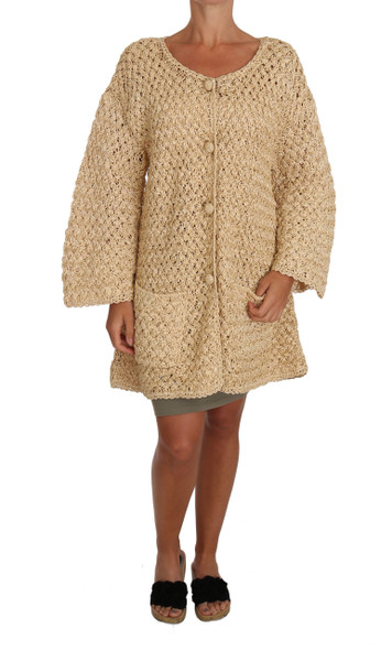 Beige Cardigan Crochet Knitted Raffia Sweater Beige Cardigan Crochet Knitted Raffia Sweater