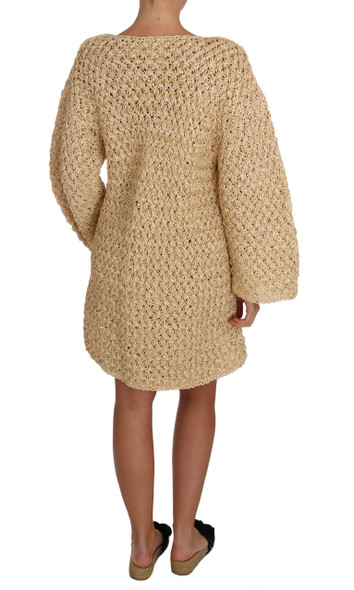 Beige Cardigan Crochet Knitted Raffia Sweater Beige Cardigan Crochet Knitted Raffia Sweater
