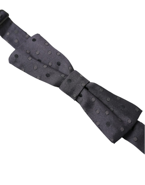 Blue Polka Dot Silk Adjustable Neck Men Papillon Bow Tie Blue Polka Dot Silk Adjustable Neck Men Papillon Bow Tie