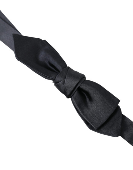 Dark Blue Silk Satin Adjustable Neck Men Papillon Bow Tie Dark Blue Silk Satin Adjustable Neck Men Papillon Bow Tie