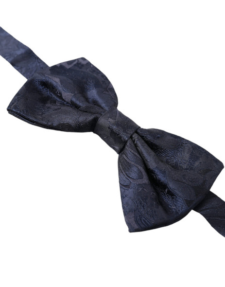 Dolce & Gabbana Blue Silk Adjustable Neck Men Papillon Bow Tie Dolce & Gabbana Blue Silk Adjustable Neck Men Papillon Bow Tie