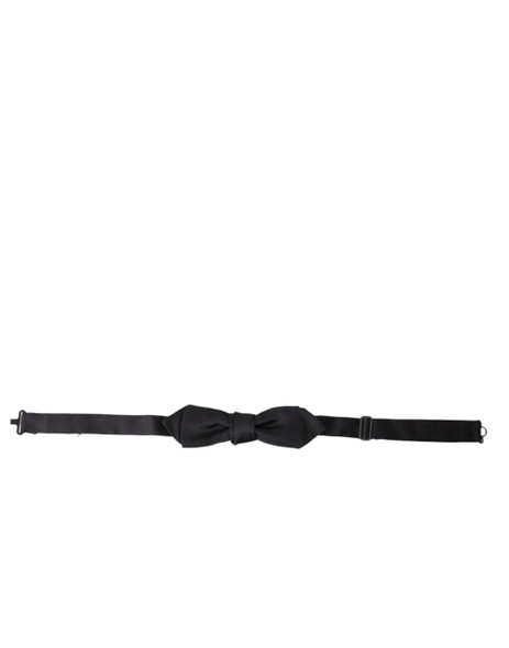 Dolce & Gabbana Black Silk Adjustable Neck Men Papillon Bow Tie FT3823 Dolce & Gabbana Black Silk Adjustable Neck Men Papillon Bow Tie FT3823