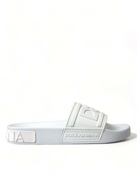 White Rubber Sandals Slides Beachwear Shoes White Rubber Sandals Slides Beachwear Shoes