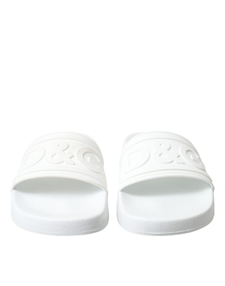 White Rubber Sandals Slides Beachwear Shoes White Rubber Sandals Slides Beachwear Shoes