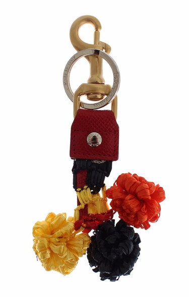 Gold Yellow Raffia Leather Clasp Finder Chain Keyring Gold Yellow Raffia Leather Clasp Finder Chain Keyring