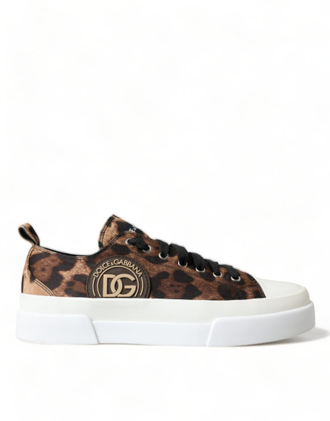 Brown Leopard Canvas Sneakers Shoes Brown Leopard Canvas Sneakers Shoes