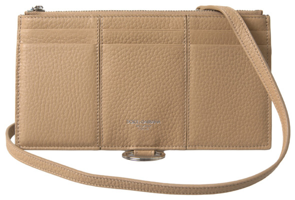 Beige Leather Shoulder Cardholder Shoulder Strap Wallet Beige Leather Shoulder Cardholder Shoulder Strap Wallet